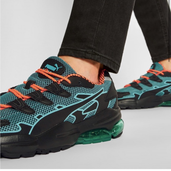 Puma Cell Alien Kotto Black Turquoise Low Lace Up Casual Trainers Mens Size 7.5 - Picture 1 of 5